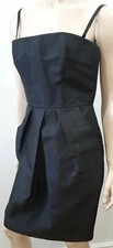 DOLCE & GABBANA Black Silk Bandeau & Pleated Skirt Short Evening Dress UK12