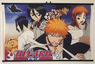 BLEACH ANIME FULL COLOR FABRIC BANNER HANGING WALL SCROLL 22.5 X 35