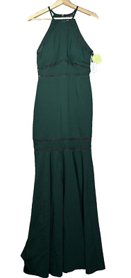 NWT Windsor Carly Formal Illusion Mermaid Dress Hunter green Size 5