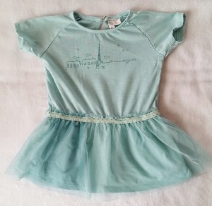 Robe Manches Courtes Bleu Avec Tulle Bebe Fille Ete 12 18 Mois Zara Ebay