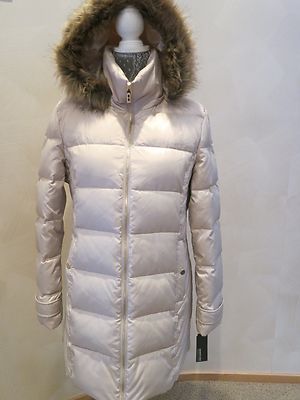 NWT Kenneth Cole Reaction Down Off White Cream Ivory Frost Long Jacket  XXL