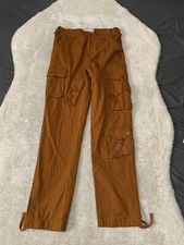 BDG Urban Outfitters Womens Orange Cargo Multi Pocket Straight Pants Size 28x31