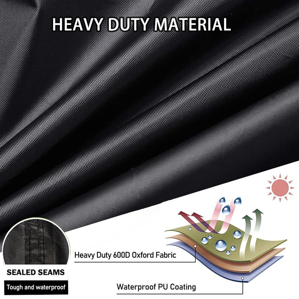 Heavy Duty 600D Waterproof Cover For Zero Turn Lawn Mower - Fits Most Brands (79x55x46 In) - View #5