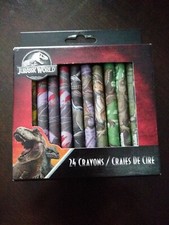 Jurassic World 24 Pack Crayons - Dinosaur Crayons - Nice for Summer NEW F -Ship