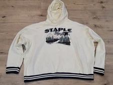 Staple Pullover Hoodie Sweatshirt Size 3XL Embroidered Logo  Off White