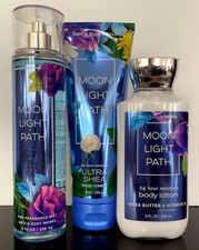 Bath Body Works LOT OF 3 MOONLIGHT PATH Body Mist-Body Cream-Body Lotion