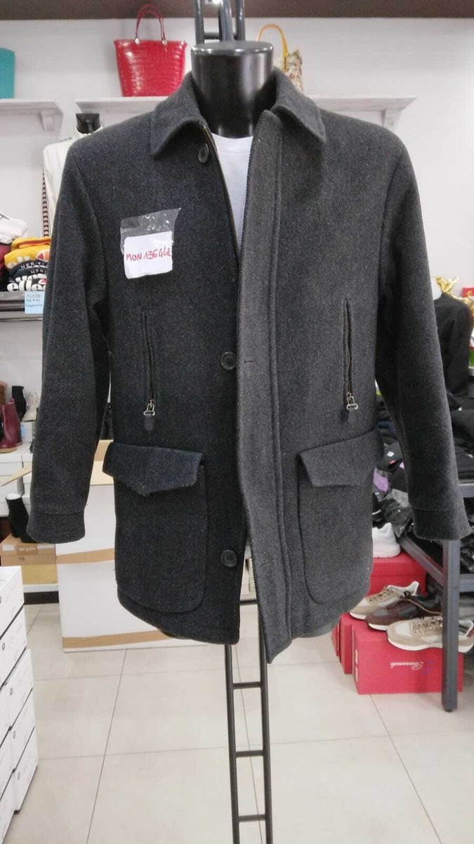 Giorgio Valentino Men's Wool Blend Coat Gray Vintage Size 44