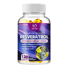 Resveratrol Capsules -Anti-Aging, Support Brain, Heart and Cardiovascular Health