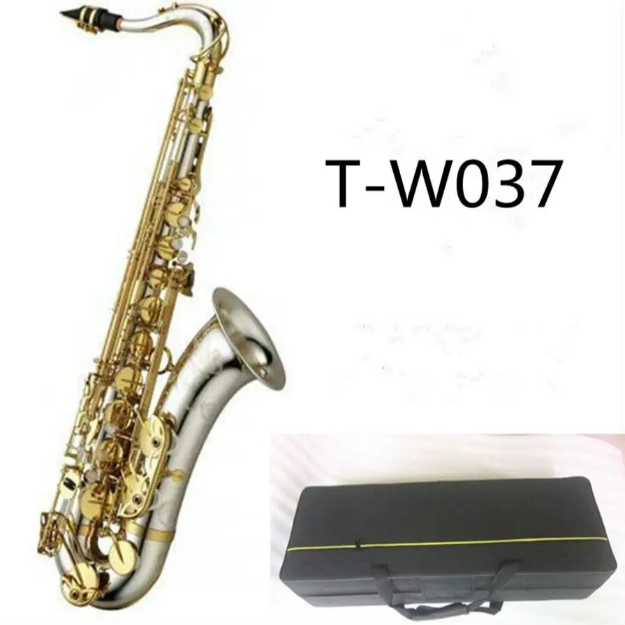Tenor Bb Saxophone, Nickel plated silver Surface Gold Key B Flat Sax eBay