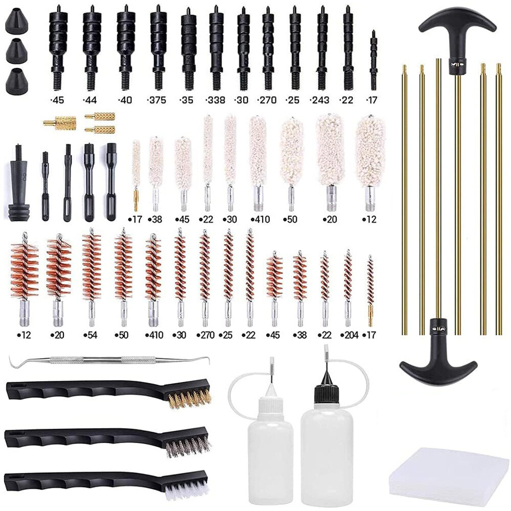 163pcs Gun Cleaning Kit Universal Rifle Pistol Shotgun Handgun Firearm with Case
