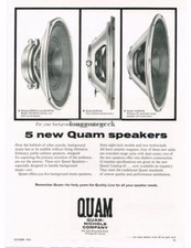 1963 Quam Speakers Radio Hi-Fi Television Vintage Print Ad