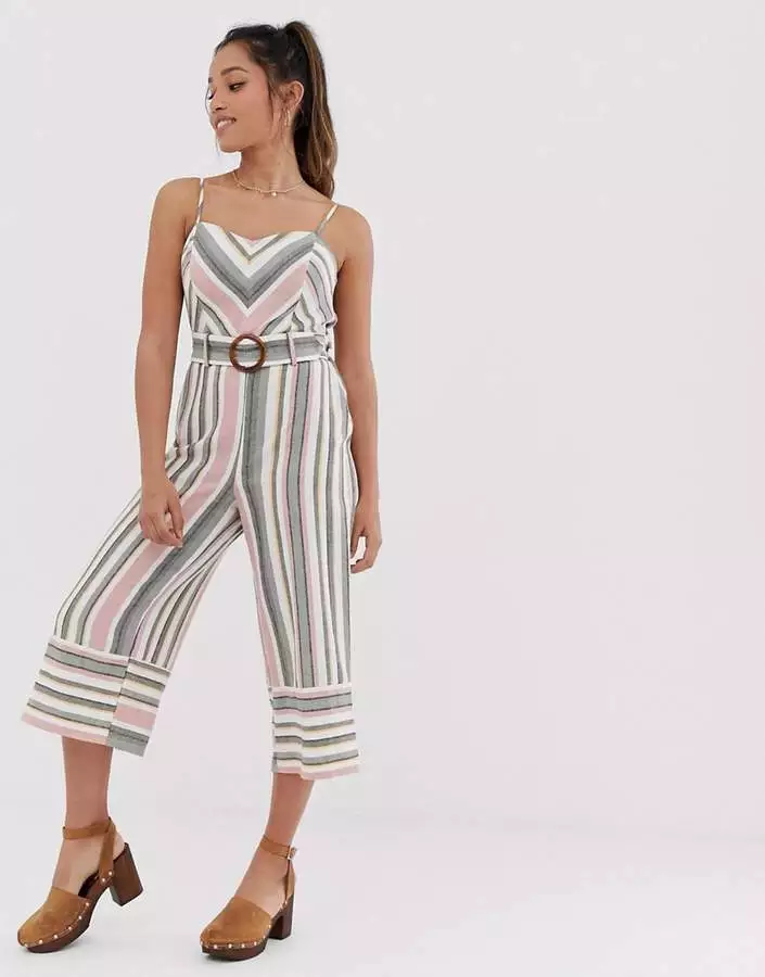 Petite stripe jumpsuit cheap