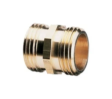 Gilmour 877014-1002 Heavy Duty Brass Threaded Double Male Hose Connector 3/4 in.