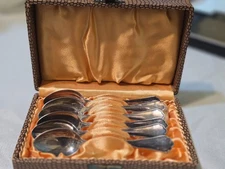 Vintage BSF 800 German Solid Silver Demitasse Spoons Set w/ Original Case – 68g
