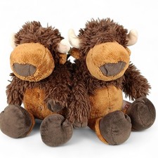 NICI Bison B&uuml;ffel Big Bow  Braun  Kuscheltier Stofftier Pl&uuml;sch ca 25cm  SET