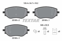 Textar Bremsbelagsatz, Scheibenbremse 2618801