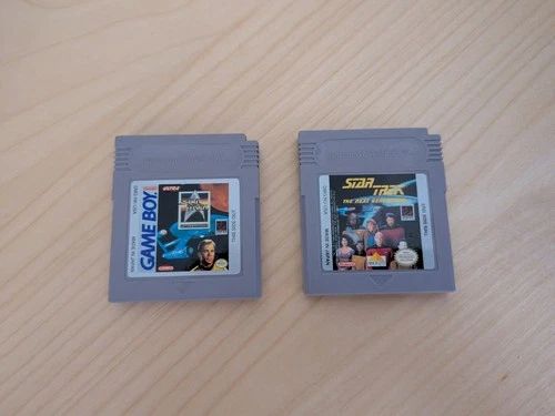 2 GameBoy cartridges: Star Trek The Next Generation & 25th Anniversary Authentic