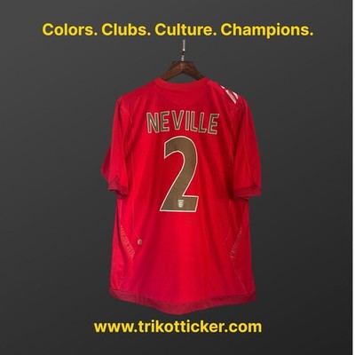 Phil Neville Trikot England Original 2006 WM Size L Manchester United Away