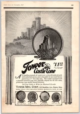 1927 Print Ad Tower Mfg Corp Boston MA Tower Castle Cone Pirate Ship Adventurer