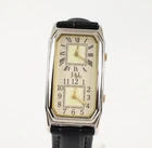 Vintage JAL Japan Air Lines Dual Time Quartz Men's Watch Ivory Dial 22x38mm