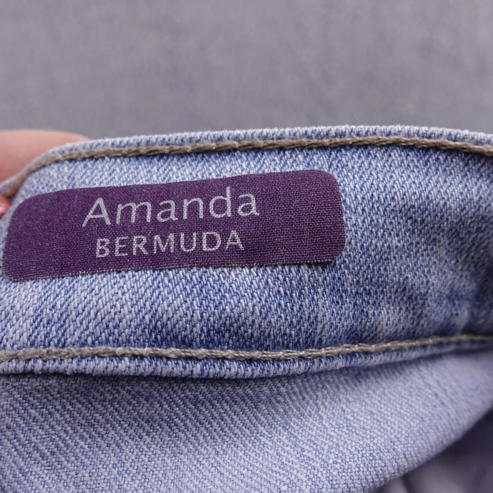 Bermudas Bermudas Gloria Vanderbilt Amanda Denim Lavado Claro Mujeres Talla 8 Estrás Foto 4 de 4