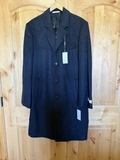 New Michael Kors Kavon Charcoal Grey Wool Blend Overcoat - Size 44R