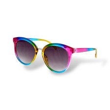 Girls Colorful Rainbow Round Sunglasses