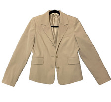 Title: Merona Beige Blazer Women s Size Small 3-Button Fitted Fully Lined Jacket