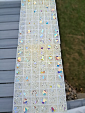 FACTORY BOX 144 SWAROVSKI CRYSTAL BEADS, RETIRED CUT, 10 MM CRYSTAL AB. 5300