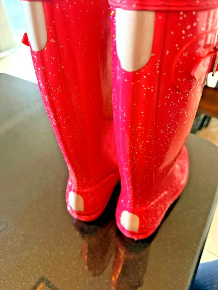 Kids Hunter Girl’s Original Giant Glitter Boot - JFT6075RGT - Size 5B/6G - Pink - Image 4 of 4