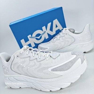 Hoka One One  US 13 Men's White Nimbus Cloud Running Comfort Rare Clifton LS New