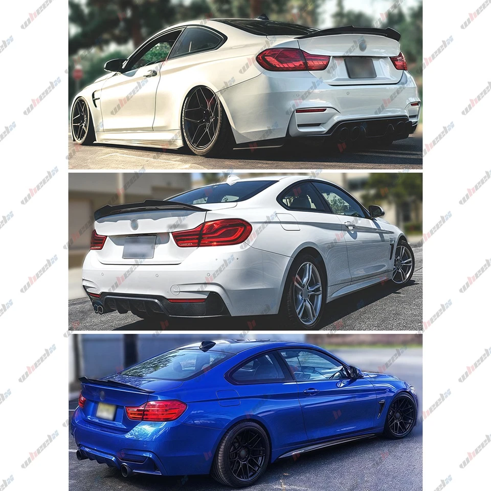 FOR 14-20 BMW F32 428 430 435i 2DR HIGHKICK DUCKBILL CARBON FIBER TRUNK SPOILER - Image 2 of 4