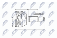 Gelenksatz Antriebswelle NTY NPZ-DW-010 FüR Chevrolet Epica Evanda Daewoo Klal