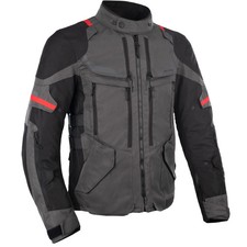 Oxford Rockland Textile Waterproof Motorcycle Jacket - Charcoal / Black / Red
