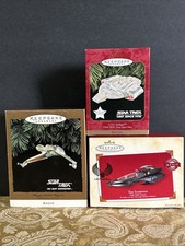 Star Trek Christmas Ornament Lot Of 3 Hallmark Keepsake Magic Light In Box