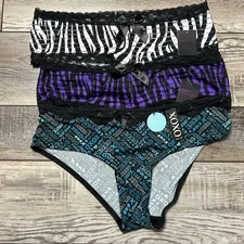 Hipster Panty Lot of 3 Pair Plus Size 1X Sexy Lace XOXO Seven til Midnight NEW