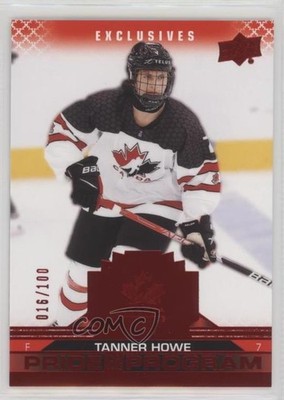 2022 Team Canada Juniors Pride of the Program UD Exclusives /100 Tanner Howe 1s4