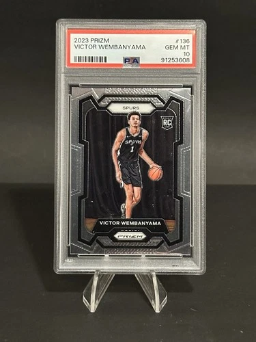 Panini 2023-24 Prizm Victor Wembanyama Rookie Base #136 PSA 10 Spurs