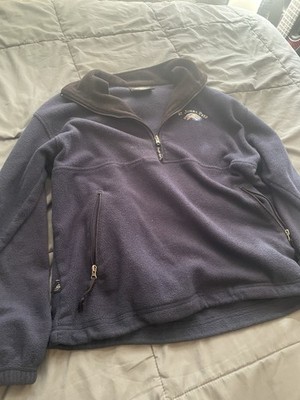 Charles River Apparel Men s Navy Fleece 1/4 Zip Pullover Mock Neck Pockets L