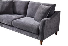 LAZY BOY GREY FABRIC SOFA SOFA SET SUITES SETTEE 2 TWO SEATER