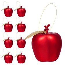24pcs Fake Christmas Apples Ornaments Christmas Tree Red Ornaments