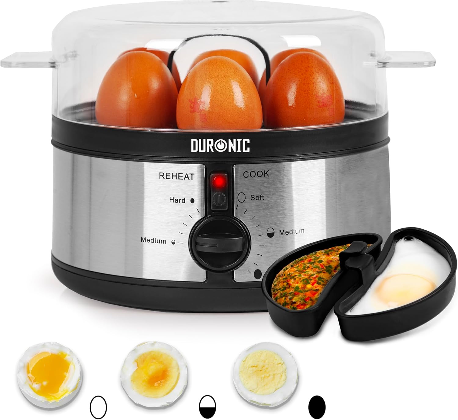 Bollitore Uova EB35 BK 350W: Colazione Fitness Pronta in Minuti
