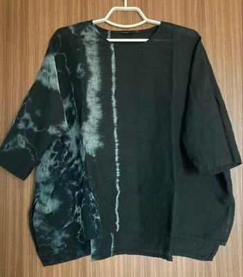 Pas de Calais Linen Pullover Blouse Garment Dyed Exc