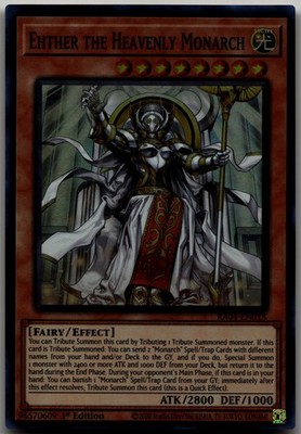 Ehther the Heavenly Monarch Super Rare Quarter Century Stampede RA04-EN018 LP