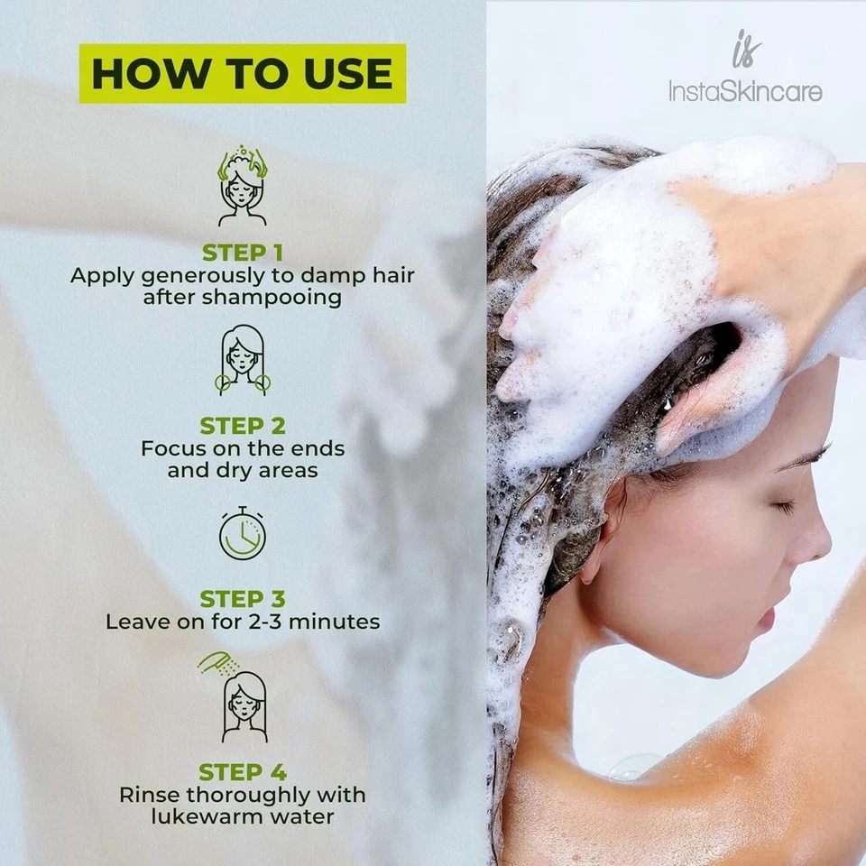 InstaSkincare Tea Tree Shampoo & Conditioner Set 16oz | Hydrating, Castor & Aloe - Image 3 of 4