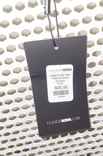 Fashion Nova Women's Haute in The Heat White Swim Coverup Dress Sz XS NWT - Picture 5 of 5