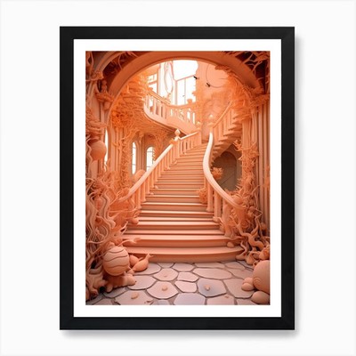 3D Illusion Abstrakt Geometrisch 6 Bogen Gerahmtes Wandbild Poster Leinwanddruck Bild