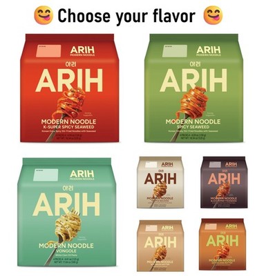  Choose your flavor  ARIH Modern Western-Korean Fusion Soup-Less Noodles 4 PK