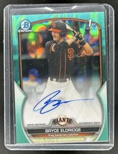 2023 Bowman Draft Bryce Eldridge Chrome Auto Aqua Lava Refractor 1st #/199