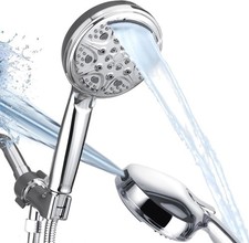 High Pressure Shower Head W/ Hose,9-Mode Handheld Shower Head 5" Shower Head W/